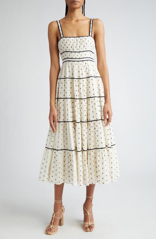 Womens Clemente Tiered A-Line Midi-Dress Product Image