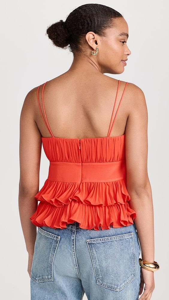 AMUR Sandie Pleated Shell Top | Shopbop Product Image