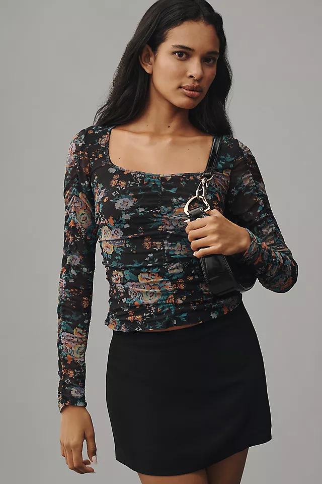 By Anthropologie Long-Sleeve Ruched Top Product Image