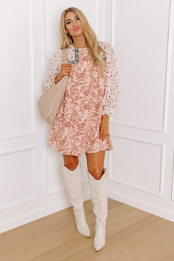 Pretty Jubilee Shift Dress In Peach Product Image