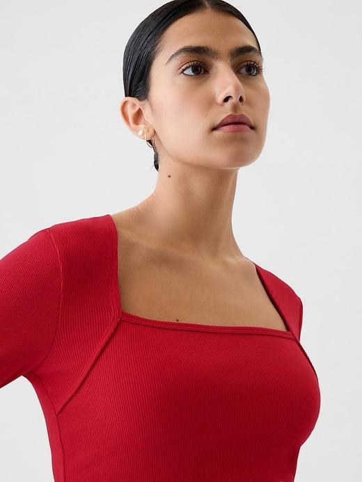 Modern Rib Square-Neck Top Product Image