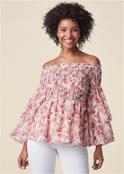 Coral Reef Smocked Top Product Image