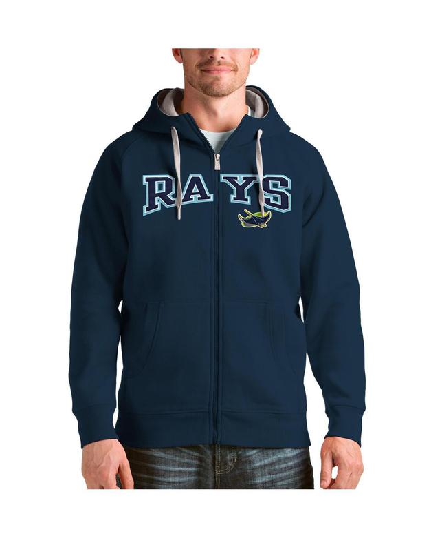 Antigua Mens Black San Diego Padres Team Logo Victory Full-Zip Hoodie Product Image