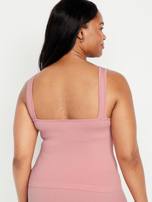 Rib-Knit Seamless Tank Top Product Image