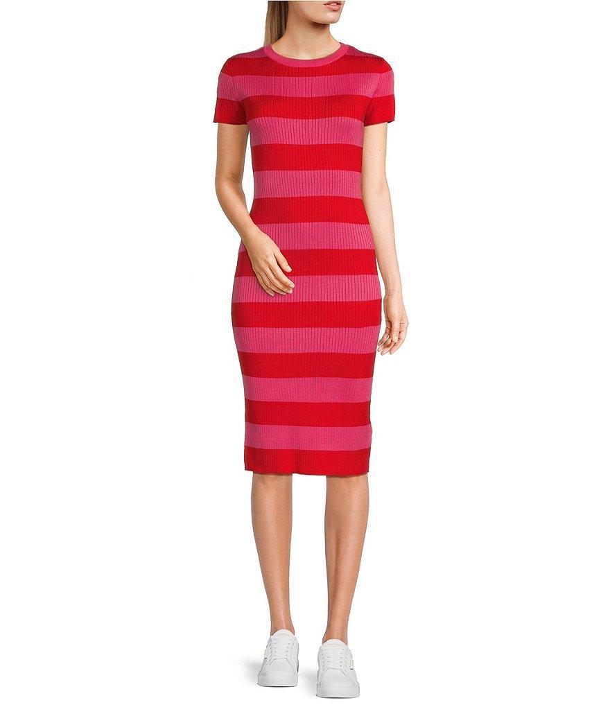 Copper Key Rugby Stripe Sweater Dress Product Image