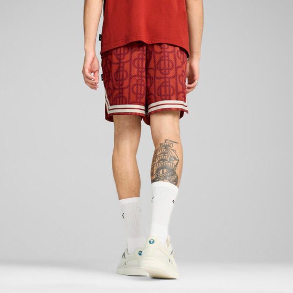 PUMA x PALM TREE CREW AOP Men's Mesh Shorts in Mars Red/Aop Product Image