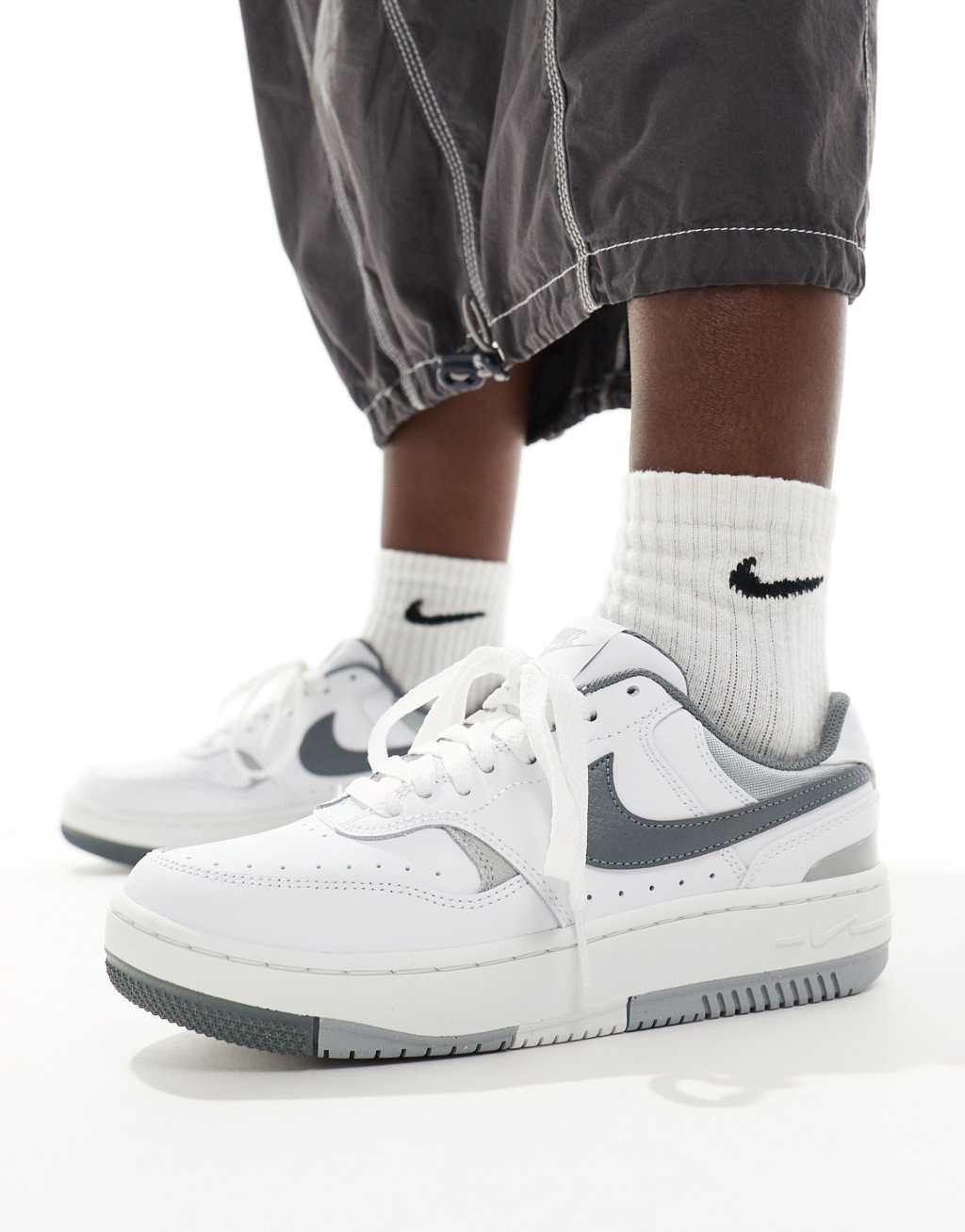 Nike Gamma Force sneakers in white and gray Product Image