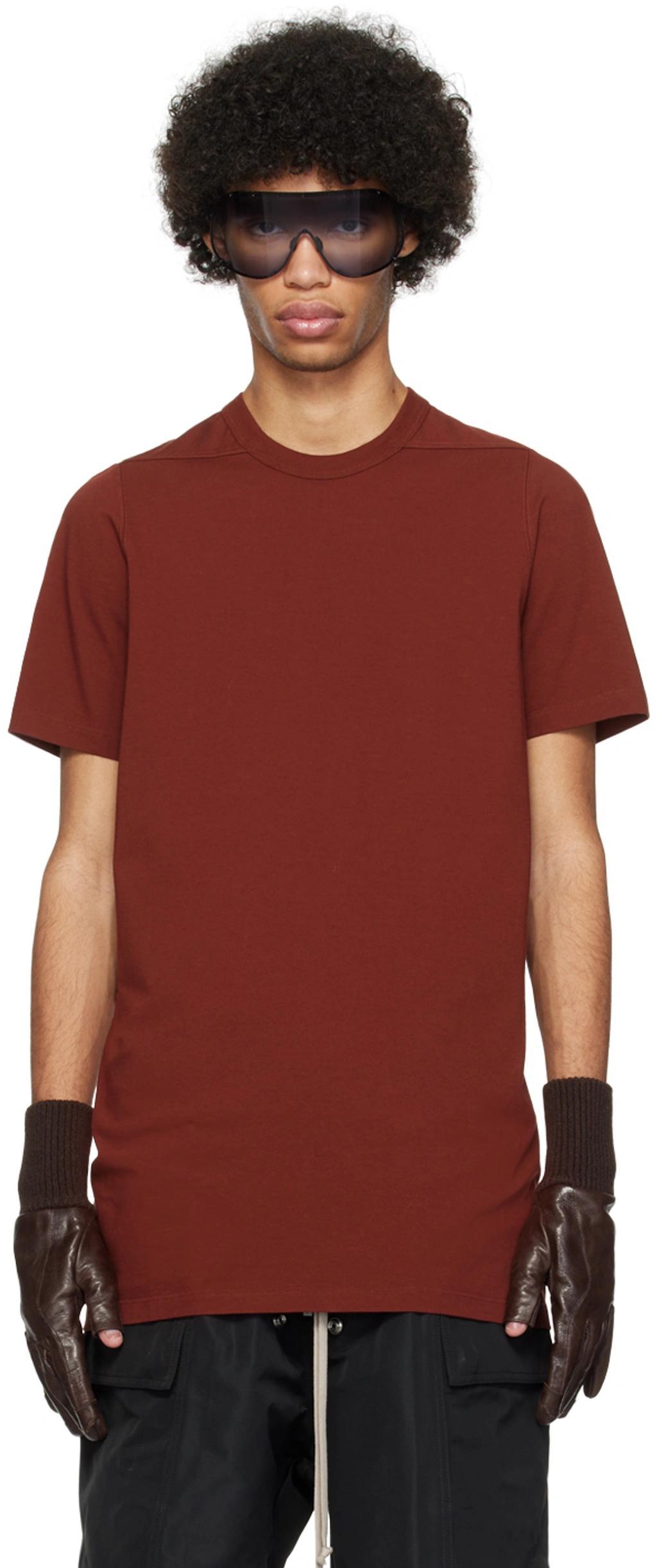 RICK OWENS Brown Level T-shirt In 73 Henna Product Image