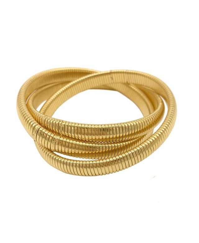 Adornia 14k Gold Plated Interlocked Bracelets, Womens, Gold Tone Product Image