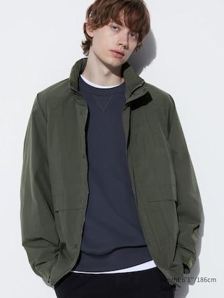 Mens Windproof Stand Jacket Olive 2XL UNIQLO US Product Image