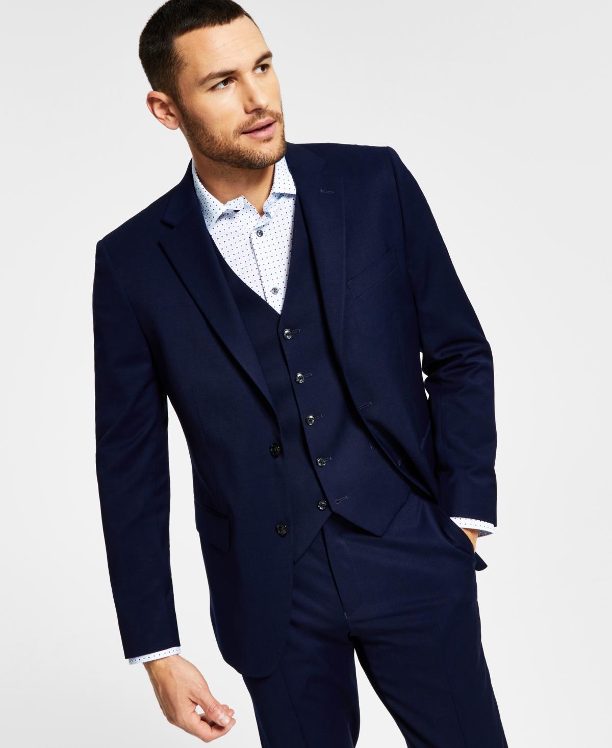 Tommy Hilfiger Men's Modern Fit Th Flex Stretch Solid Suit Jacket Blue Product Image