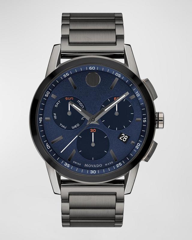 Mens Museum Sport Gunmetal Chronograph Bracelet Watch, 43mm Product Image