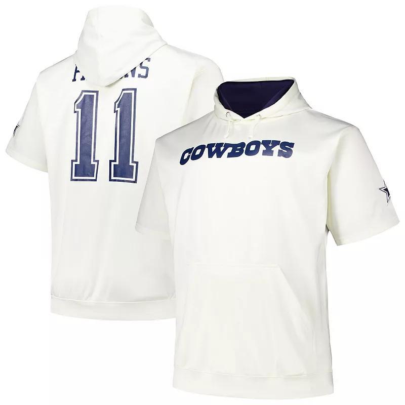 Mens Fanatics Micah Parsons Cream Dallas Cowboys Big & Tall Short Sleeve Hoodie T-Shirt Product Image