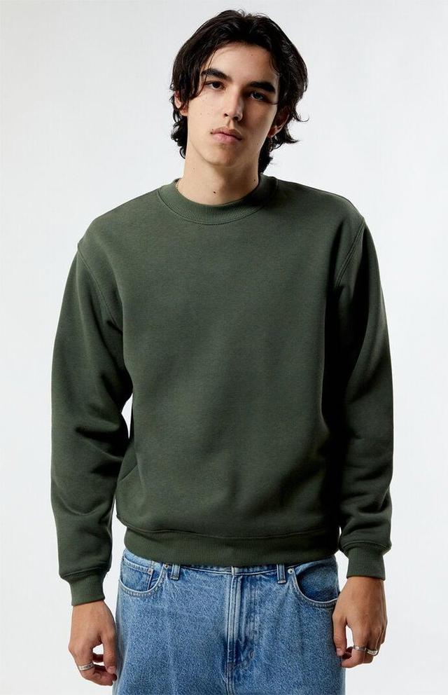 Men's Solid Crew Neck Sweatshirt - Product Image