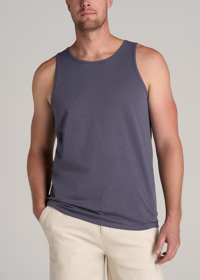 The Essentials: Men's Tall SLIM-FIT Beach Tank Top in Persimmon Product Image