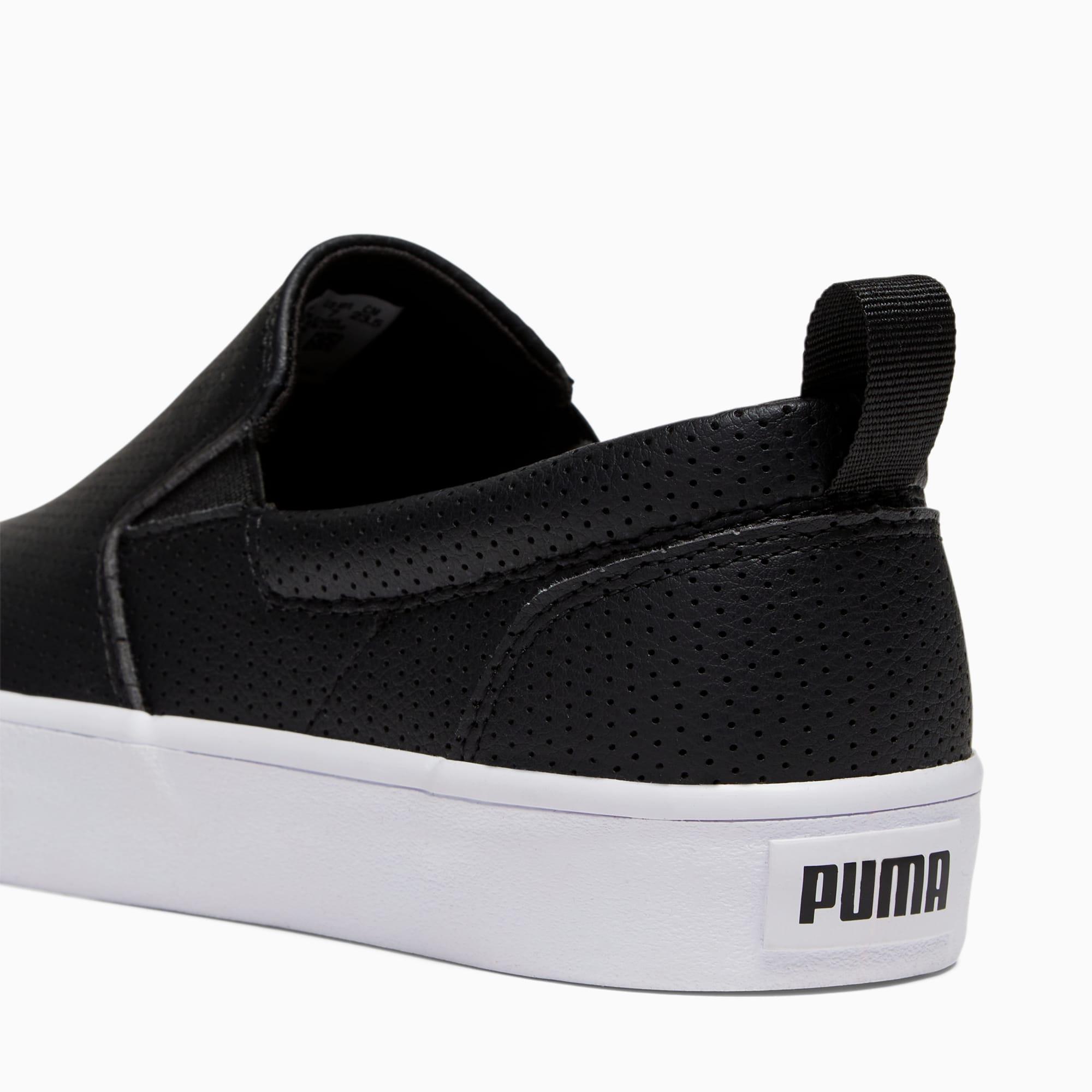 PUMA Bari Slip-On Comfort Women's Shoes in Black/Flat Dark Grey Product Image