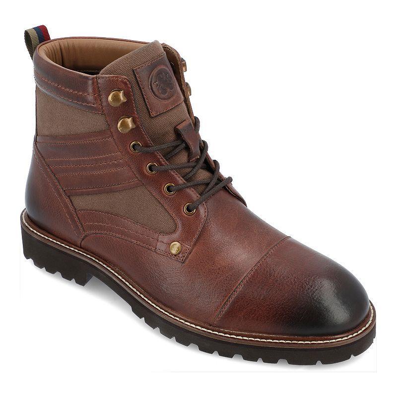 Thomas & Vine Feron Cap Toe Mens Leather Ankle Boots Product Image