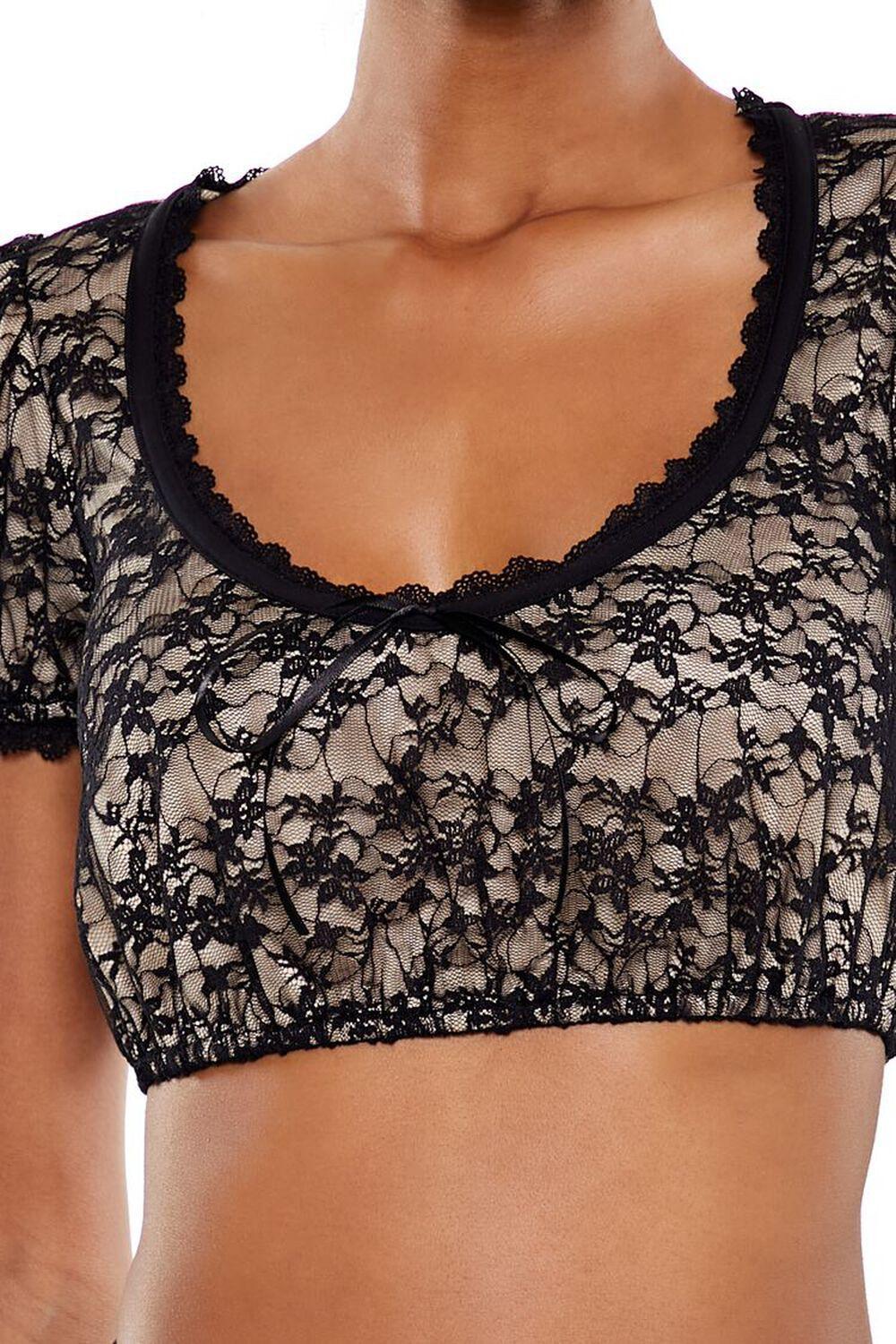 Scalloped Lace Crop Top | Forever 21 Product Image