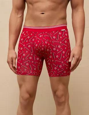 AEO Men's Candy Canes 6" Ultra Soft Boxer Brief Product Image