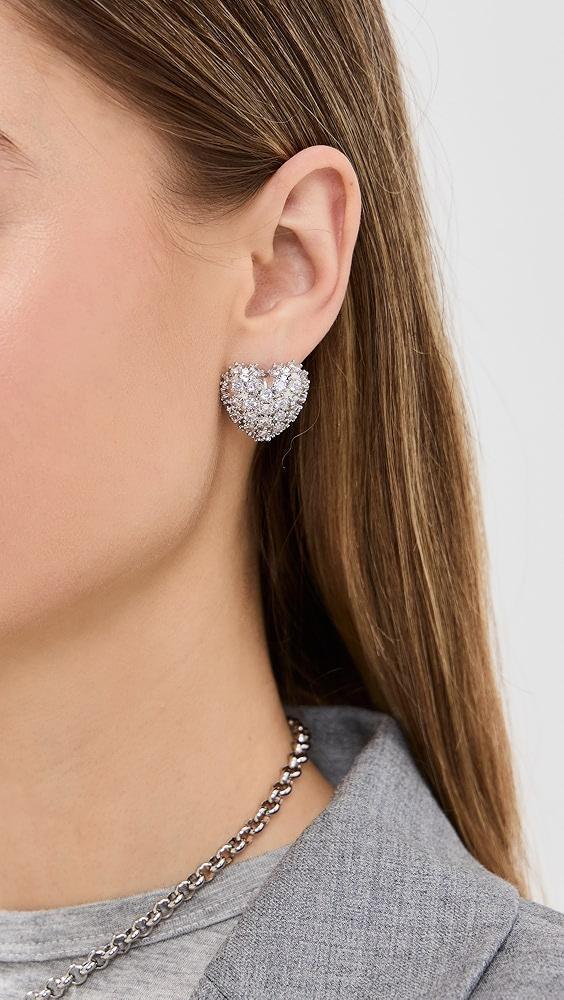 Justine Clenquet Heart Crystal Earrings | Shopbop Product Image