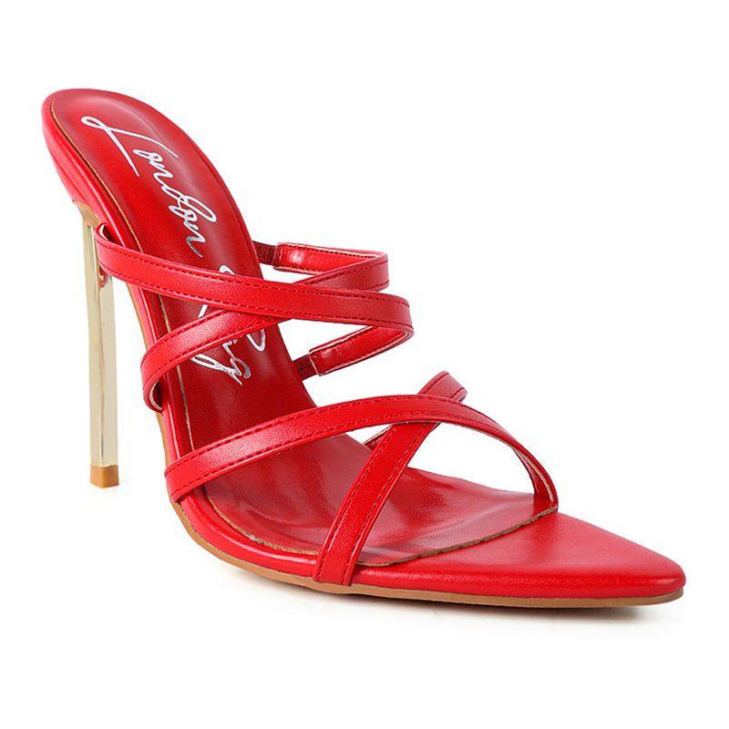 London Rag Night Club Womens High Heel Sandals Red Product Image