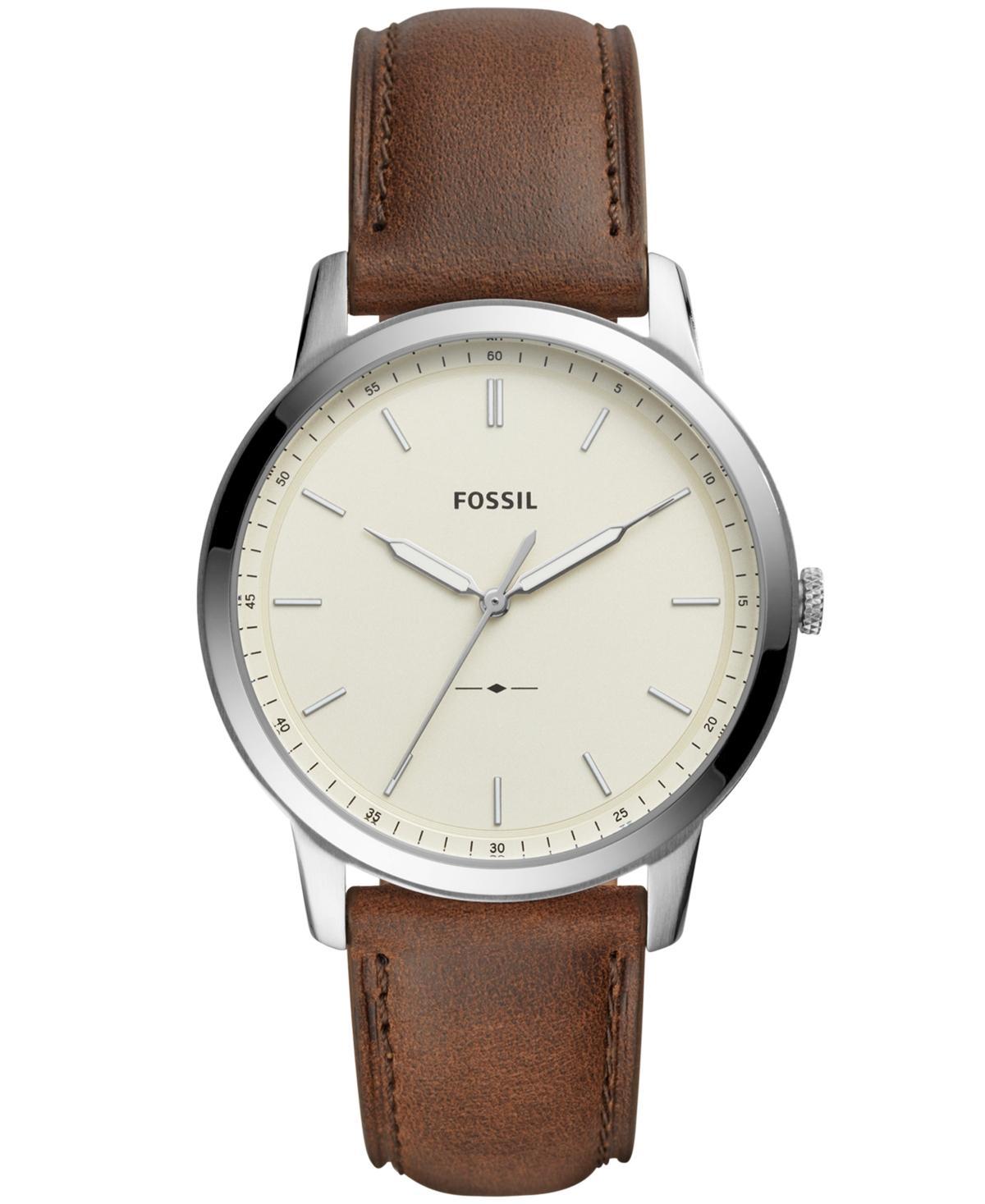 Fossil The Minimalist Three-Hand Smoke Stainless Steel Watch Product Image