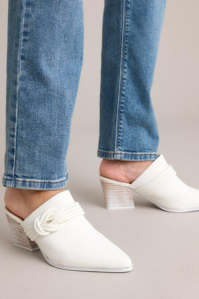 Paving The Path White High Heel Mule Product Image