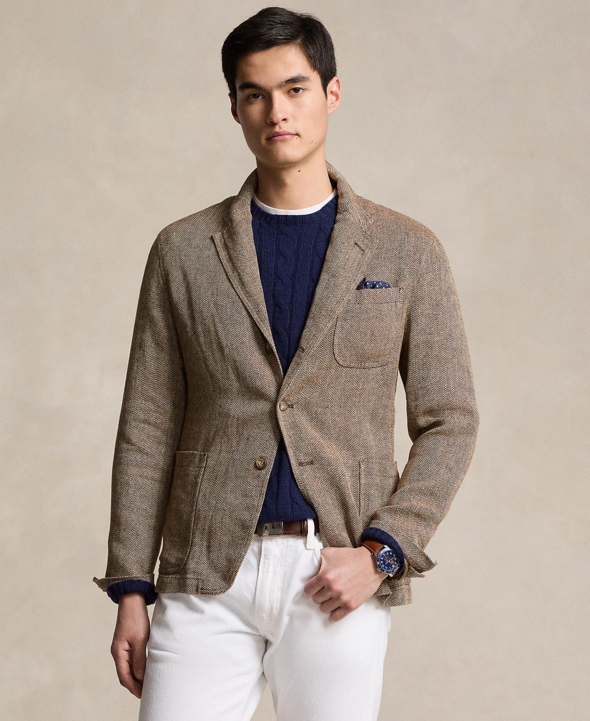 Polo Ralph Lauren Mens Herringbone Sport Coat - Tan Product Image