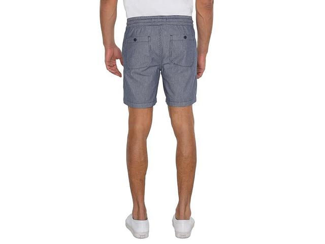 Liverpool Los Angeles Yarn Dyed Stretch Drawstring Short (Navy Ivory Stripe) Men's Shorts Product Image