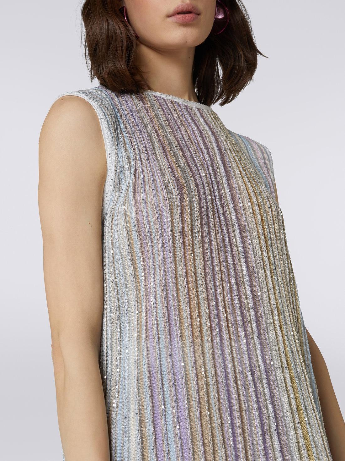 Viscose blend tank top with vertical stripes and sequins Multicoloured | Missoni Product Image