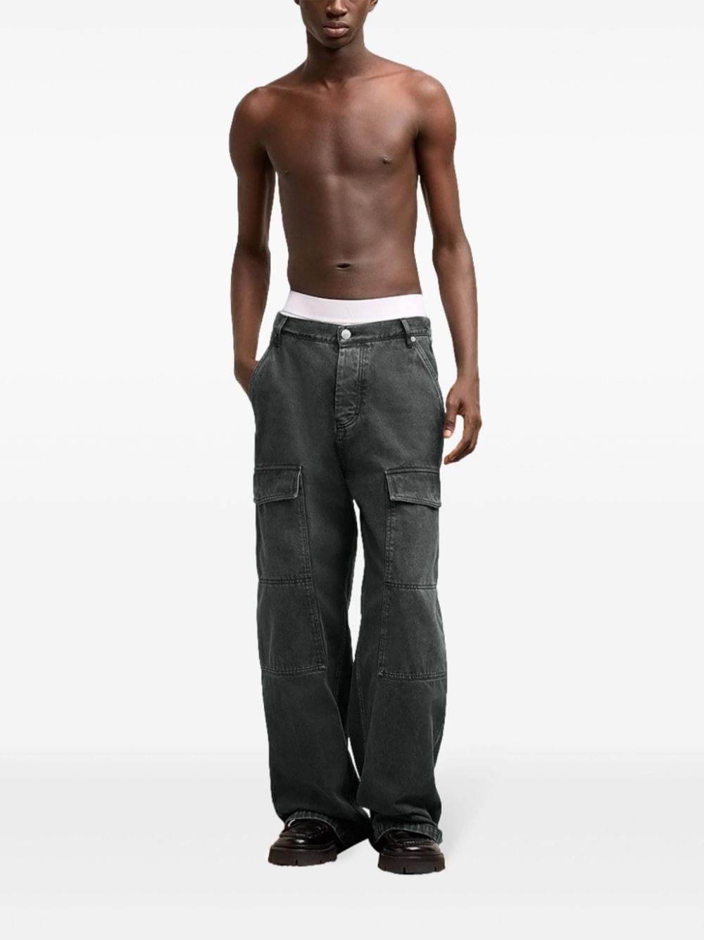 Worker Baggy Jeans In Black Product Image