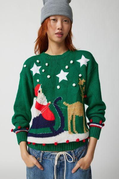 Urban Renewal Vintage Holiday Pullover Crew Neck Sweater Womens at Urban Outfitters Product Image