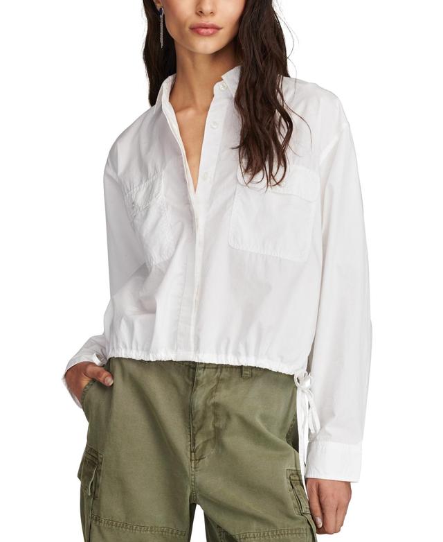 Lucky Brand Utility Crop Shirt - Womens Clothing Button Down Tops Shirts Product Image