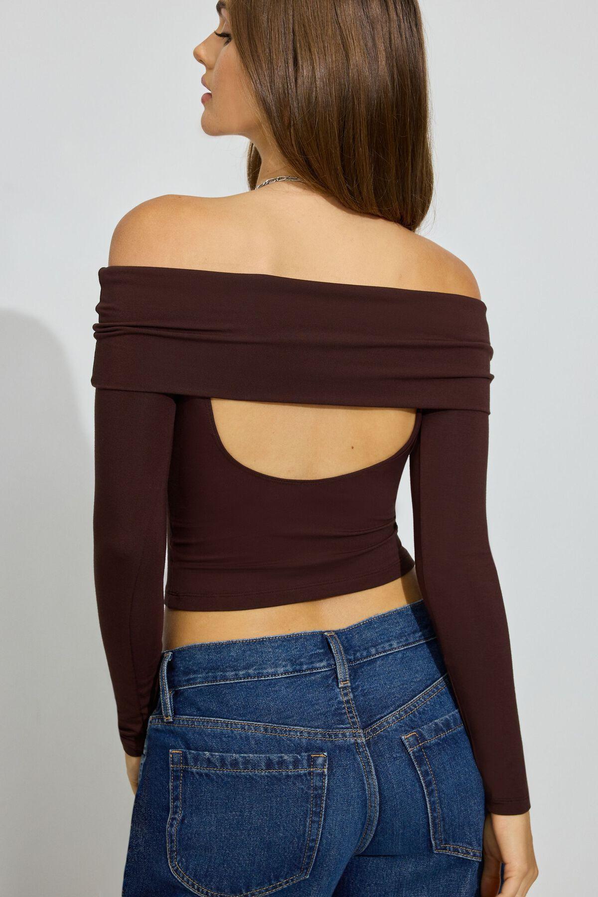 Open Back Long Sleeve Top Product Image