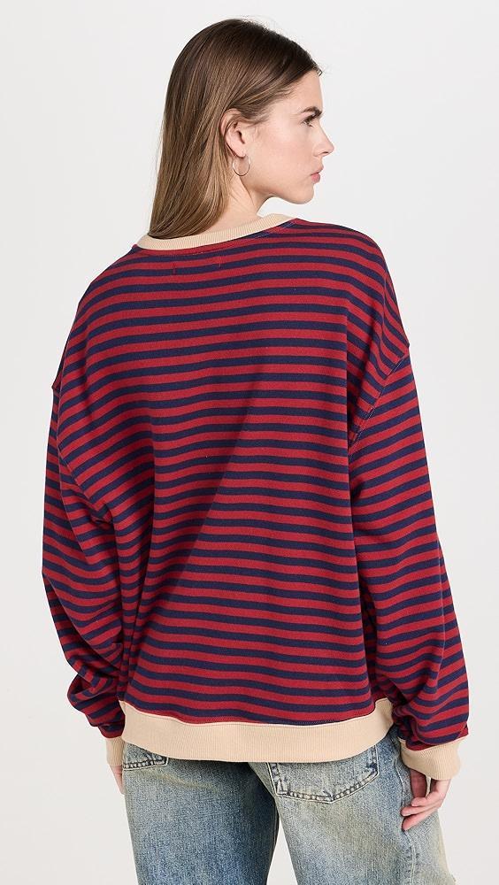 Free People Classic Striped Crew Sweatshirt | Shopbop Product Image