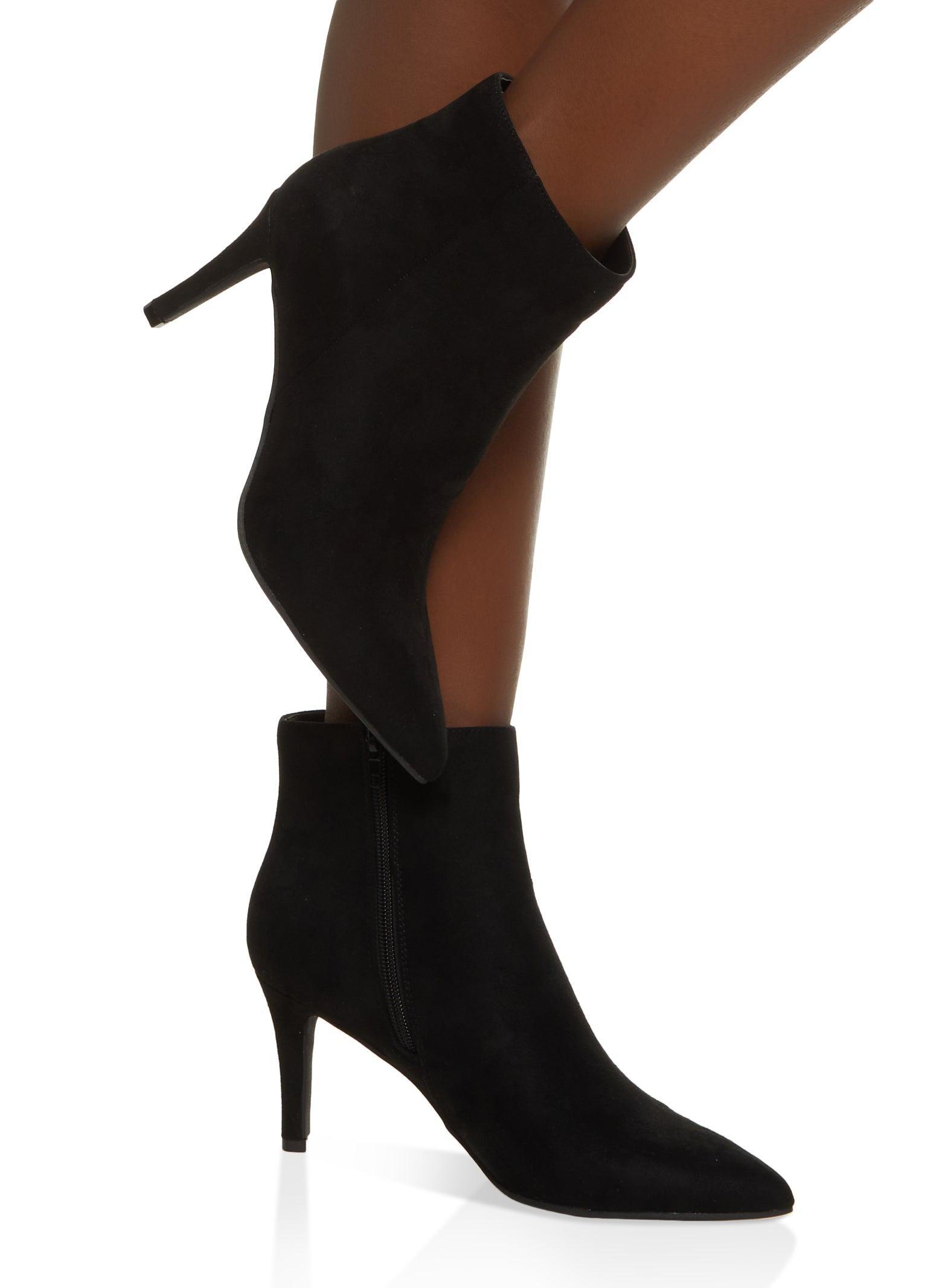 Womens Pointed Toe Side Zip Stiletto Booties product image