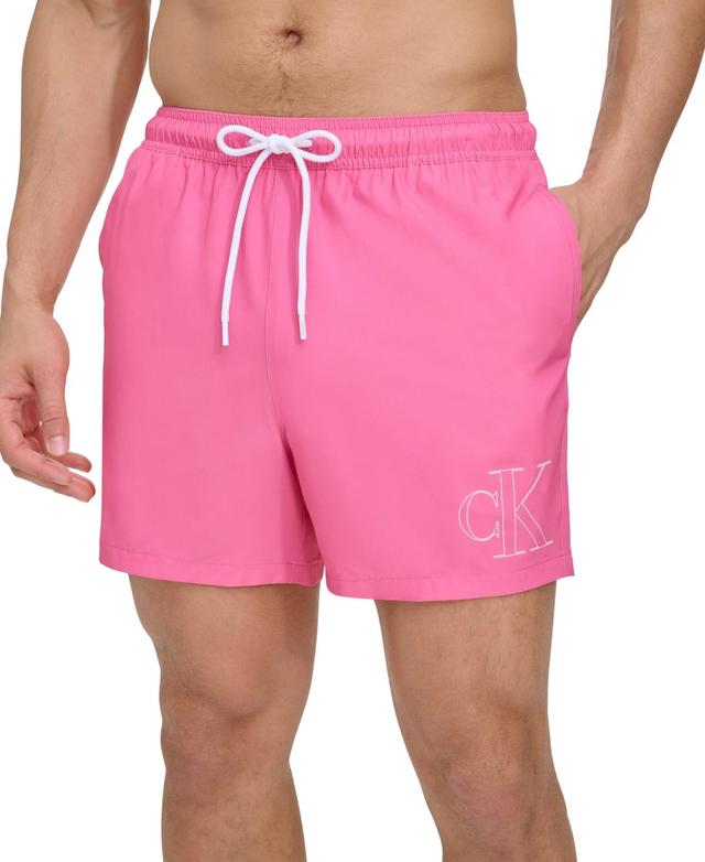 Calvin Klein Mens Outline Logo Modern Euro 5 Volley Swim Trunks Product Image