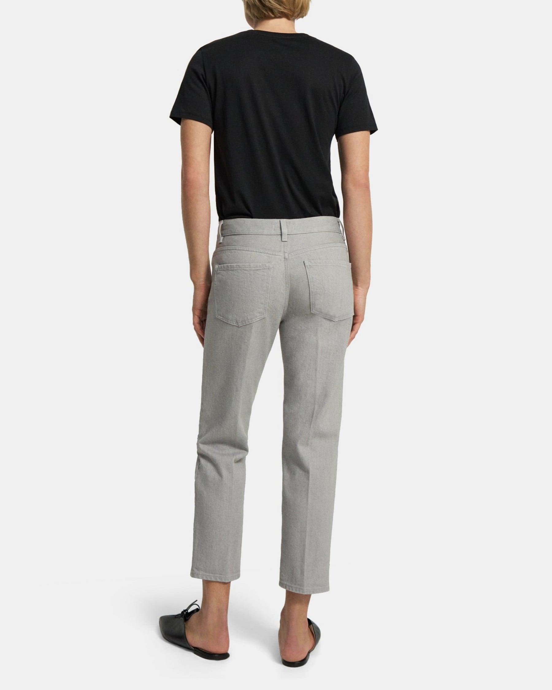 Slim Cropped Pant in Dyed Denim Product Image