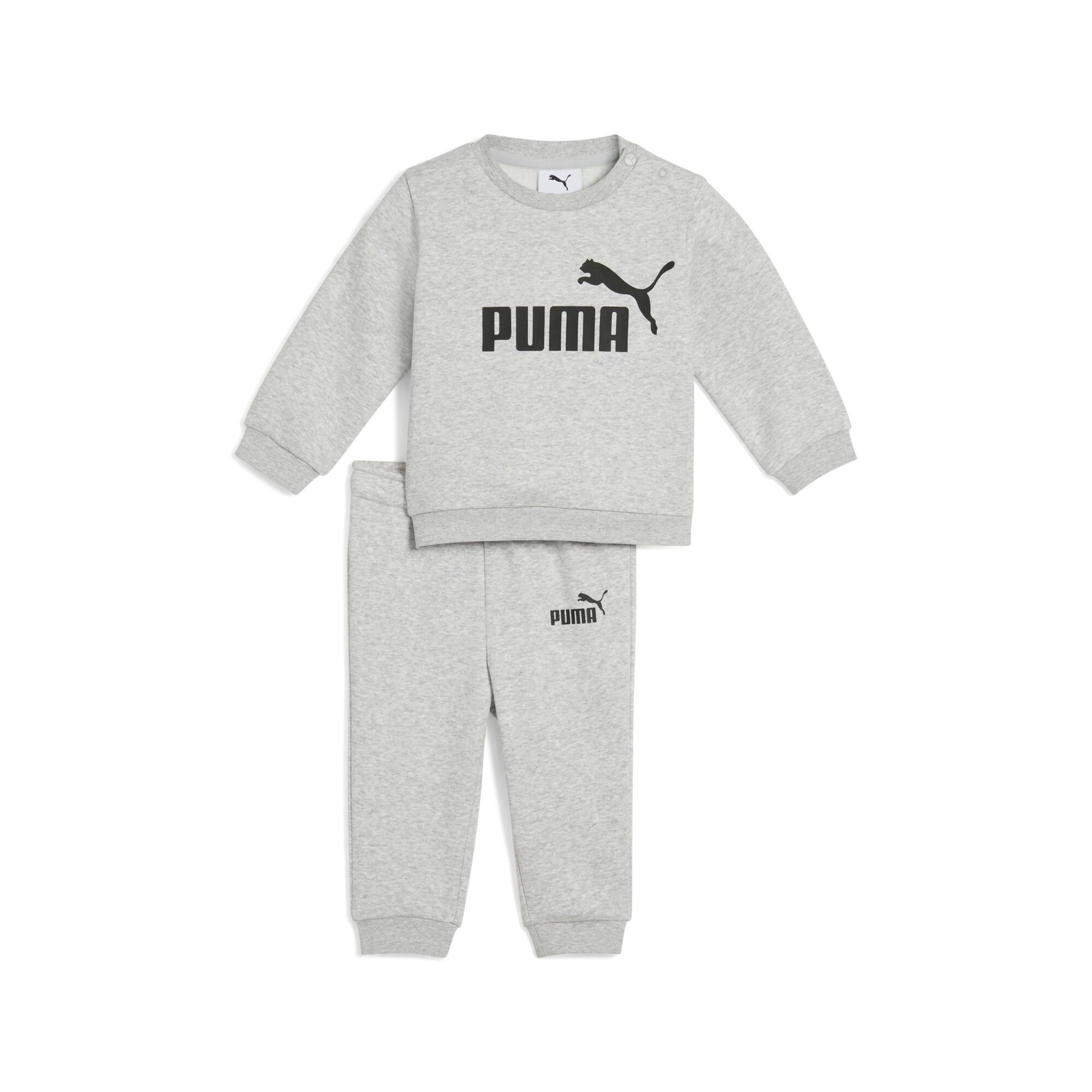 PUMA 2-Piece Minicats Essentials Toddlers' Crew Sweatshirt And Pants Set in Grey Product Image