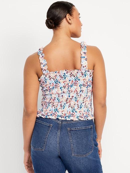 Fitted Smocked Tank Top Product Image