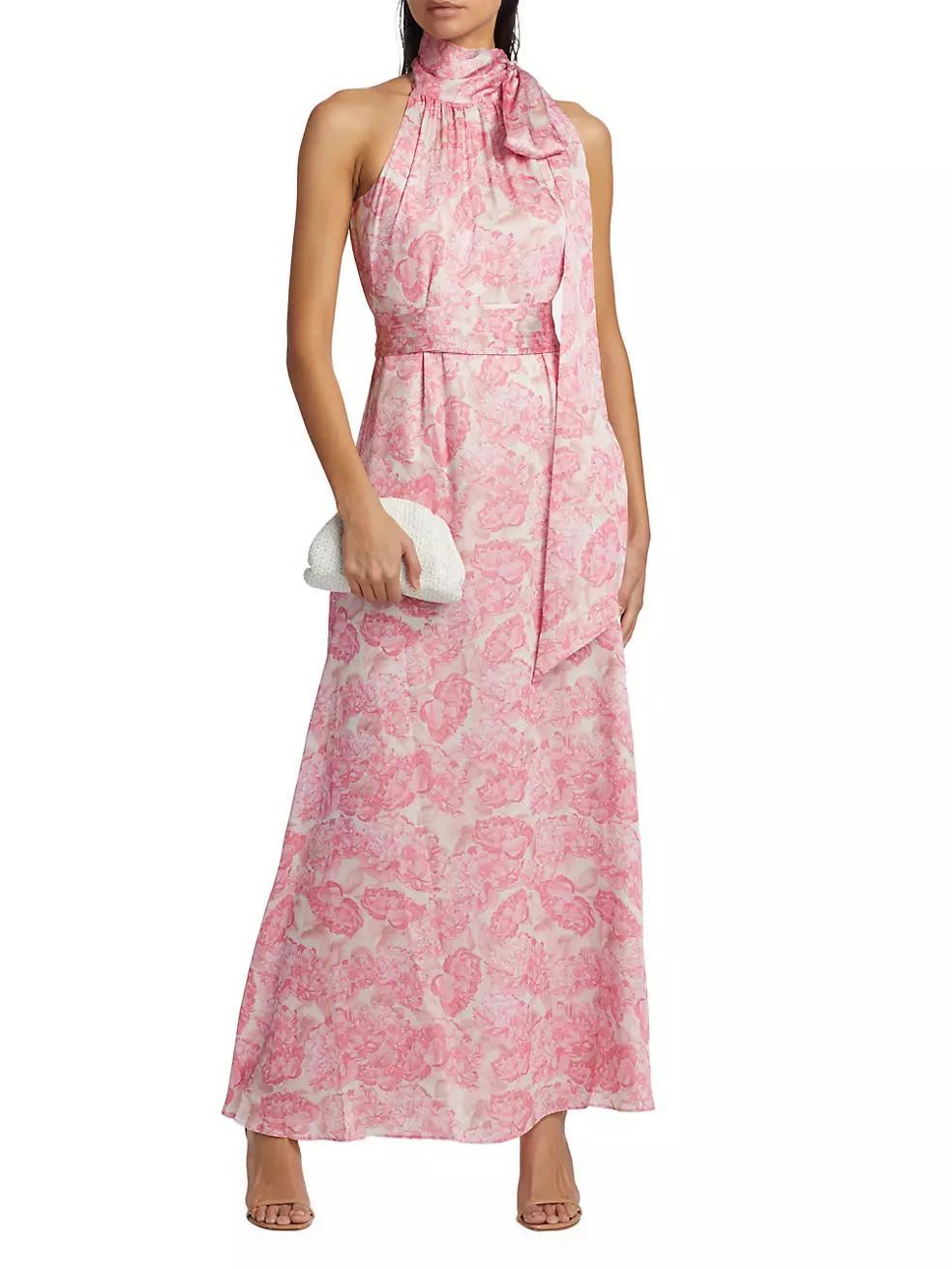 Kayla Floral High-Neck Gown Product Image