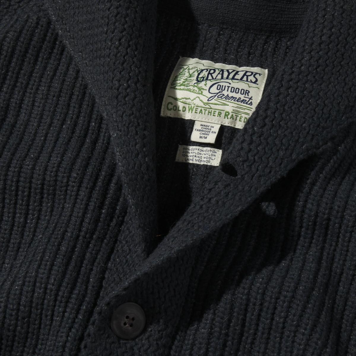 Belmont Plaited Shawl Cardigan Black Charcoal Product Image