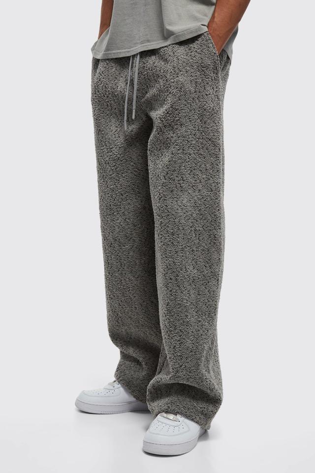 Elasticated Waist Straight Leg Heavyweight Textured Cargo Pants | boohooMAN USA Product Image