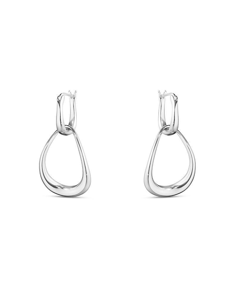 Georg Jensen Sterling Silver Offspring Double Drop Earrings Product Image