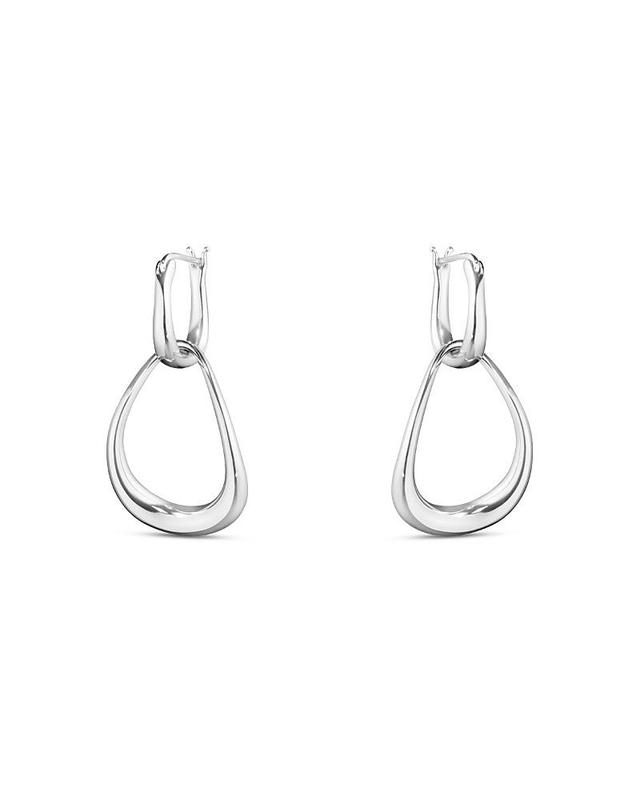 Georg Jensen Sterling Silver Offspring Double Drop Earrings Product Image