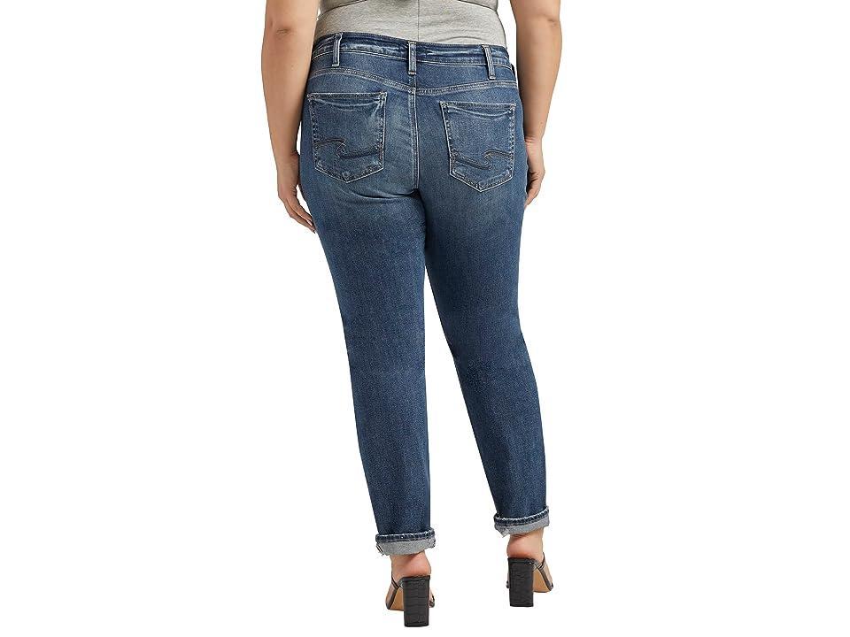 Silver Jeans Co. Plus Size Boyfriend Mid-Rise Slim Leg Jeans W27170EPX383 (Indigo) Women's Jeans Product Image