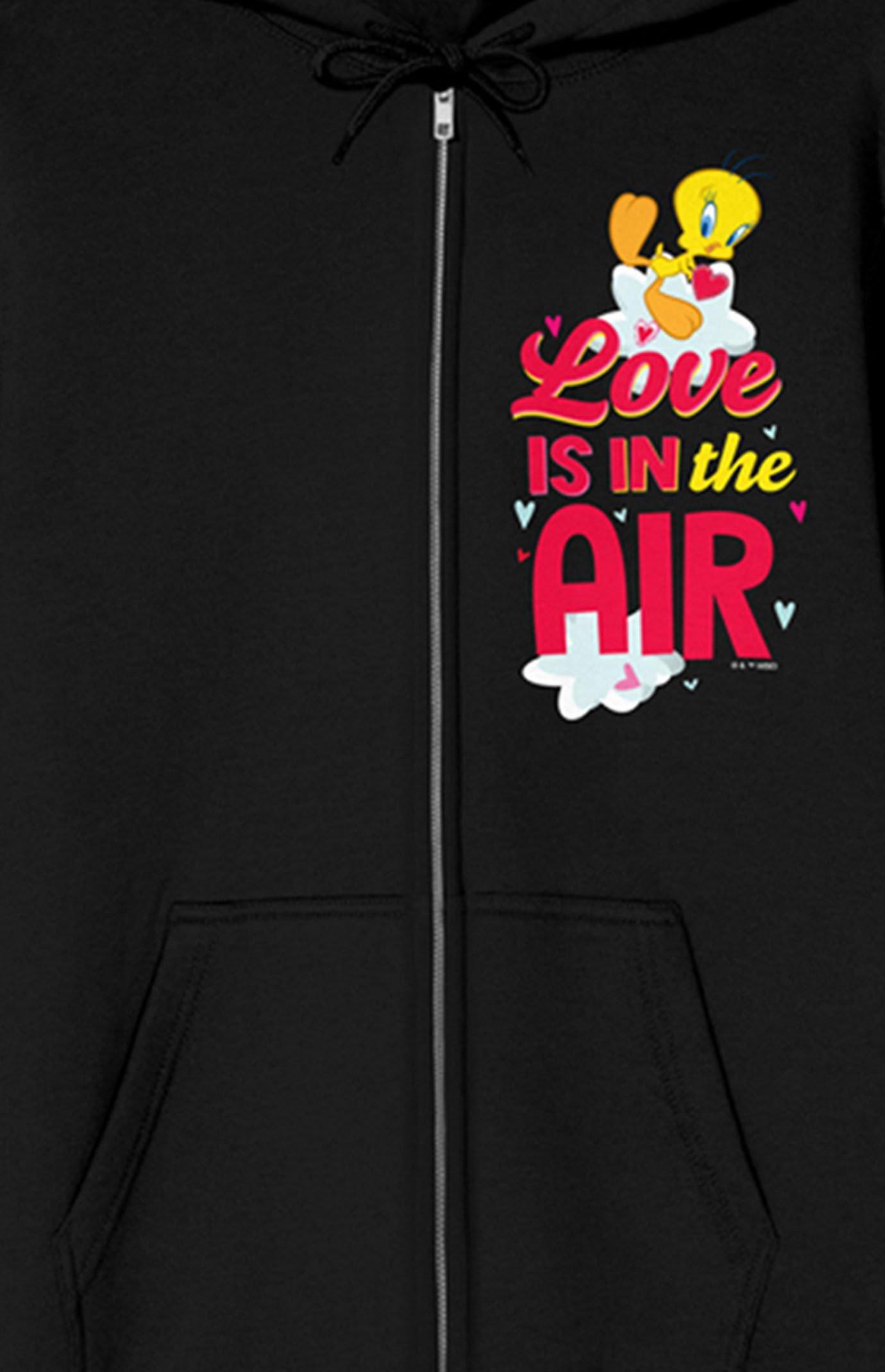 Women's Looney Tunes Love Is In The Air Zip Up Hoodie Product Image