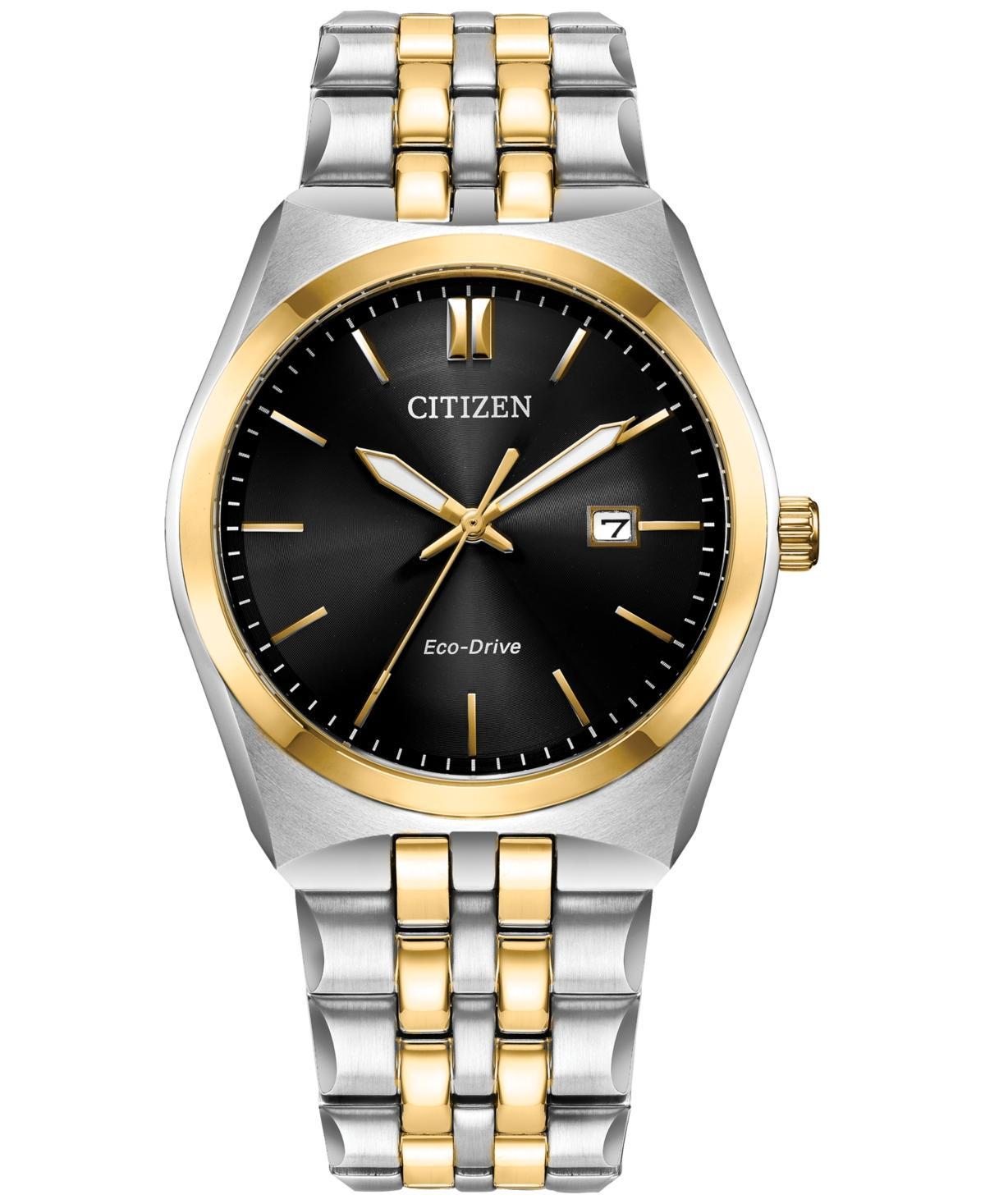 Men's Citizen Eco-DriveÂ® Corso Two-Tone Watch with Black Dial (Model: Bm7334-58E) Product Image