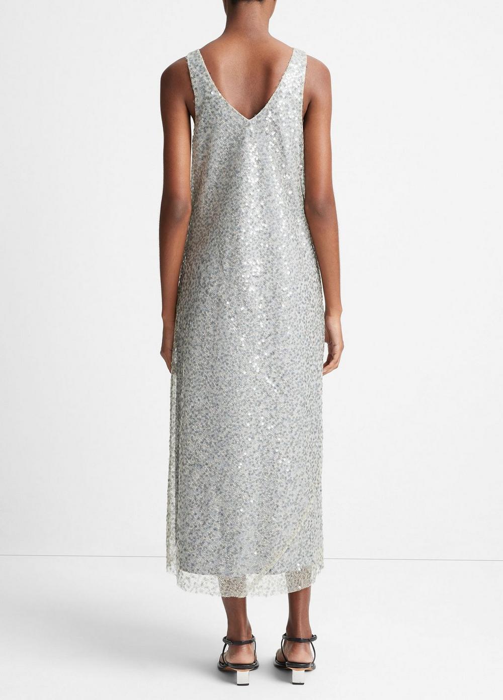 Lucite Metallic Sequin Slip Dress Product Image