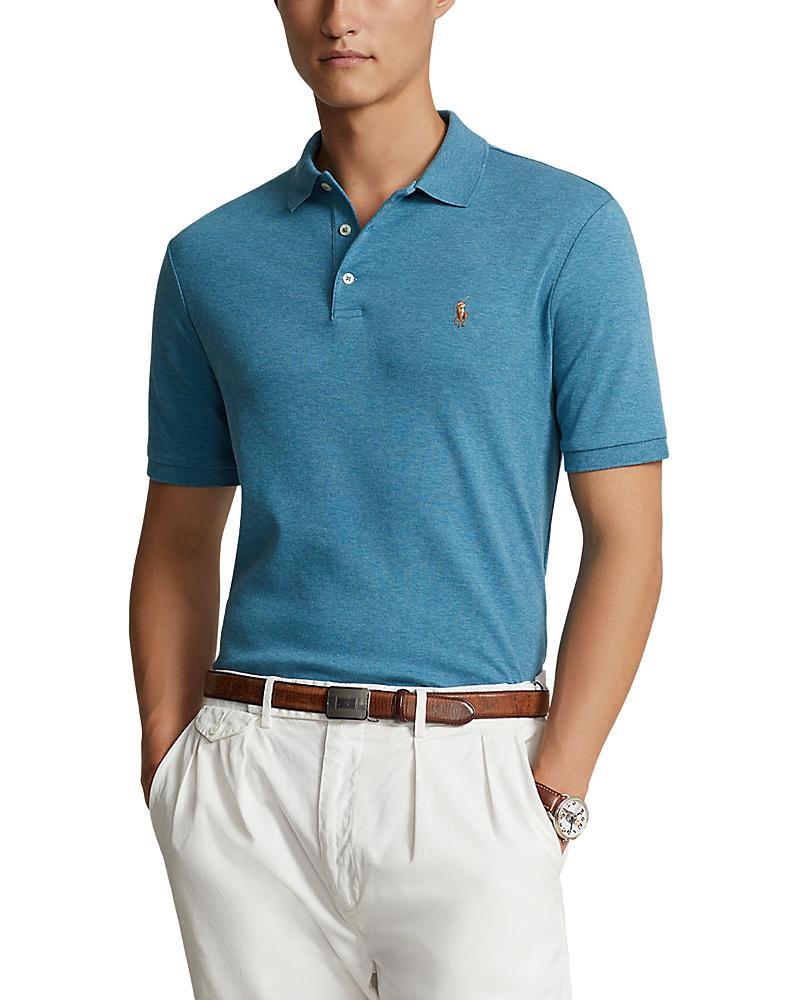 Men's Classic Fit Soft Cotton Polo In Resort Green Heather Product Image